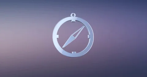 Navigation Compass Silver 3d Icon 動画素材 71158927