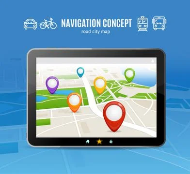 Navigation Concept. Vector 스톡 일러스트
