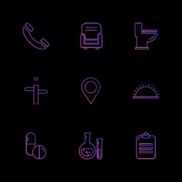 Navigation , connectivity , network , graph , eps icons set vector Illustrazione stock