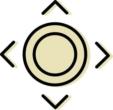Navigation Direction Arrows Flat Icon Symbol Stock Illustration