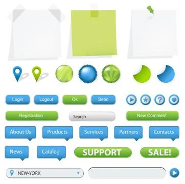 Navigation elements 스톡 일러스트