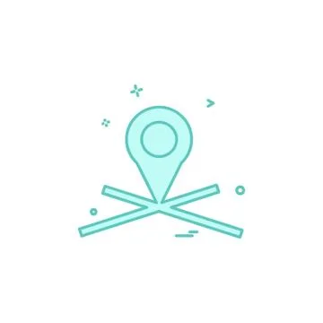 Navigation icon design vector Illustrazione stock