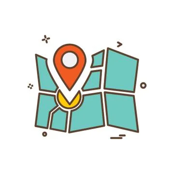 Navigation icon design vector 스톡 일러스트