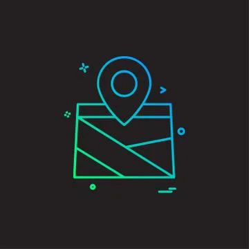 Navigation icon design vector 스톡 일러스트