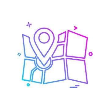 Navigation icon design vector 스톡 일러스트