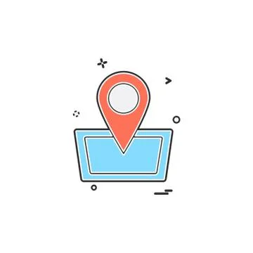 Navigation icon design vector Illustrazione stock