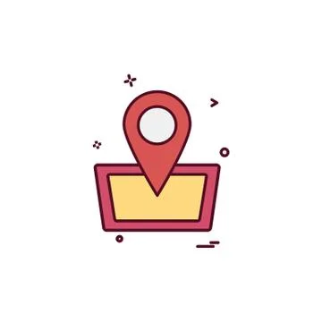 Navigation icon design vector 스톡 일러스트