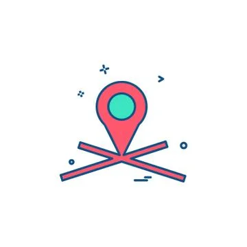 Navigation icon design vector Illustrazione stock