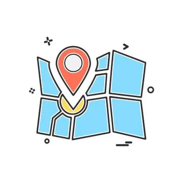 Navigation icon design vector Illustrazione stock