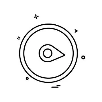 Navigation icon design vector Illustrazione stock