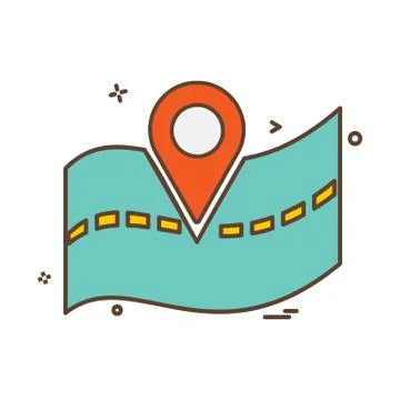 Navigation icon design vector Illustrazione stock