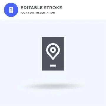 Navigation icon vector, filled flat sign, solid pictogram isolated on white,  Stock Illustration