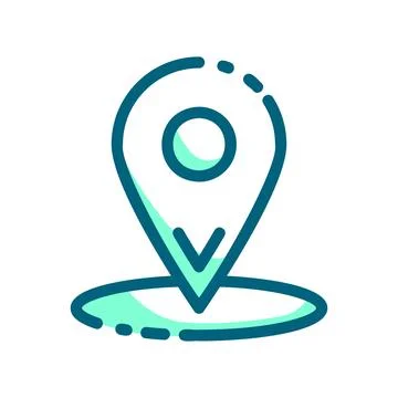 Navigation location place e commerce dual tones icon. Stock Illustration