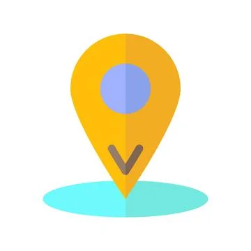 Navigation location place e commerce flat icon logo. Stock Illustration