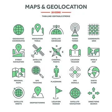 Navigation map and geolocation, GPS positioning. Coordinate grid quadrants イラスト素材