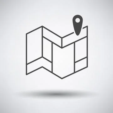 Navigation map icon Stock Illustration