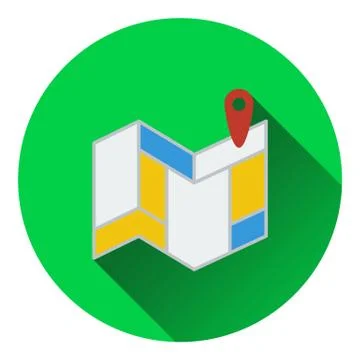 Navigation map icon Stock Illustration
