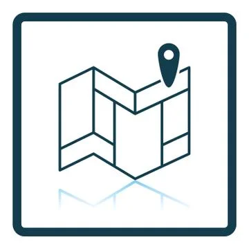 Navigation map icon Ilustração Stock