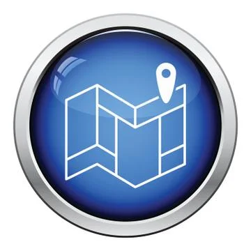 Navigation map icon Stock Illustration
