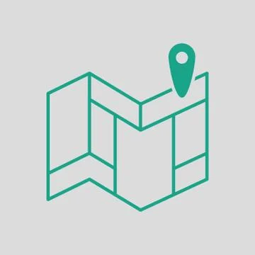 Navigation map icon Stock Illustration