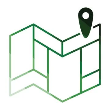 Navigation map icon Stock Illustration