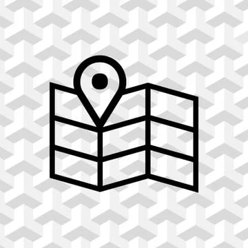 Navigation map icon stock vector illustration flat design イラスト素材