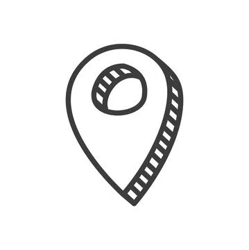 Navigation map pointer, location pin gps marker Illustrazione stock