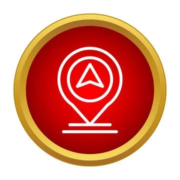 Navigation map pointer location pin icon Stock Illustration