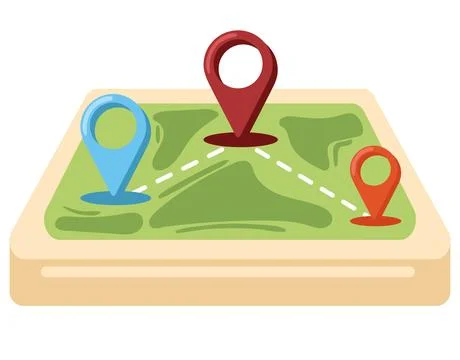 Navigation map pointers イラスト素材