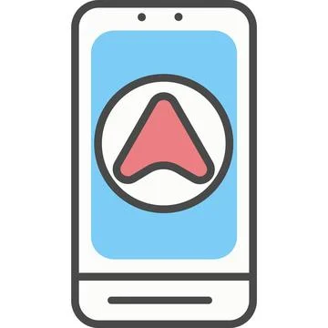 Navigation mobile application vector icon Illustrazione stock