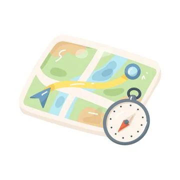 Navigation path Stock Illustration