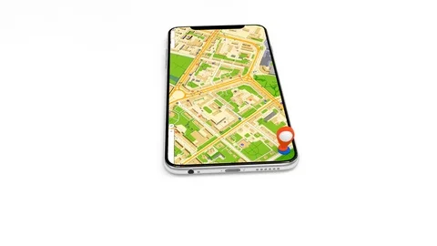 Navigation in the phone, get using the gps navigator Stock-Footage 115508351