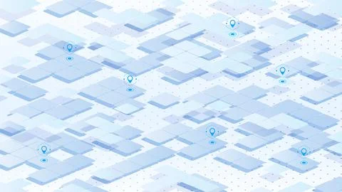 Navigation plan highlights way to point. Abstract concept of navigation Stock Illustration