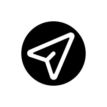 Navigation pointer black glyph ui icon Illustrazione stock