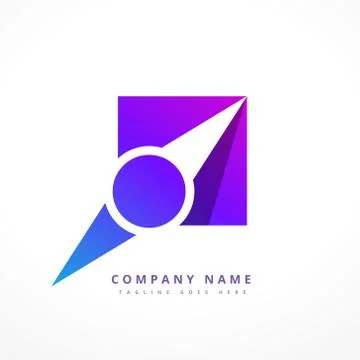 Navigation pointer business logo design illustration Illustrazione stock