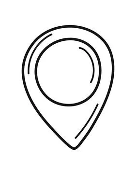 Navigation pointer doodle Illustrazione stock