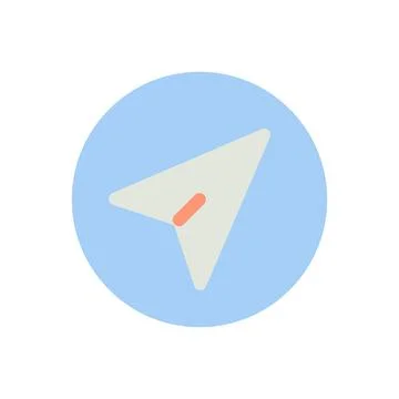 Navigation pointer flat color ui icon Illustrazione stock