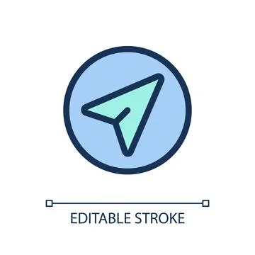 Navigation pointer pixel perfect RGB color ui icon Stock Illustration