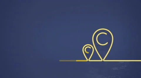 Navigation pointers flat shape animation Stock Footage 63318875