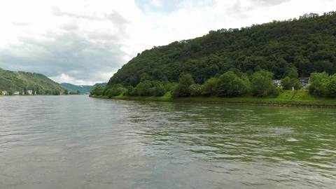 Navigation on the river Rhine Stock Footage 111134676