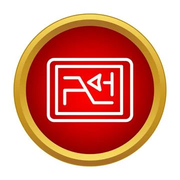 Navigation screen displaying map and directional arrow icon Stock Illustration