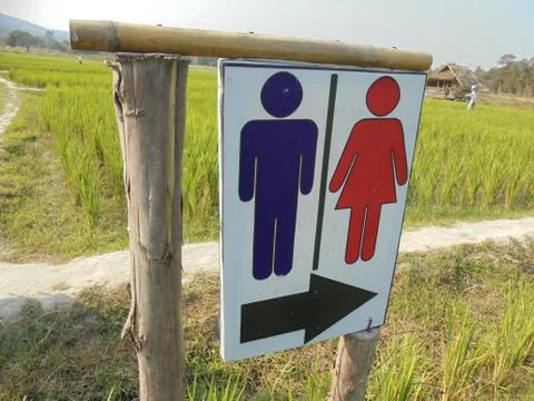 Navigation signs in the fields Stock Photos