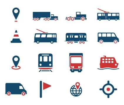 Navigation simply icons Stock Illustration