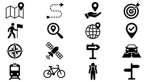 Navigation with suitable user interface design digital mapping applications イラスト素材