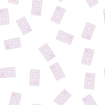 Navigation system glyph seamless pattern Illustrazione stock