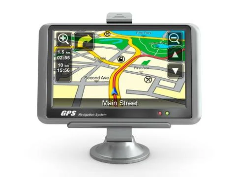 Navigation system. gps. 3d Stock-Illustration