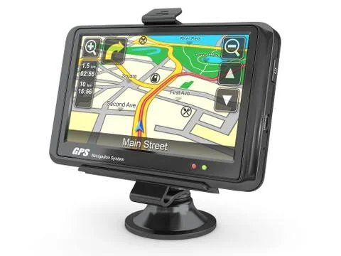 Navigation system. gps on white isolated background. 3d Illustrazione stock