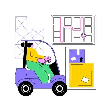 Navigation system isolated cartoon vector illustrations. Illustrazione stock
