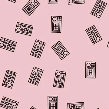 Navigation system line seamless pattern Illustrazione stock