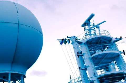 Navigation system of ship Stock Photos